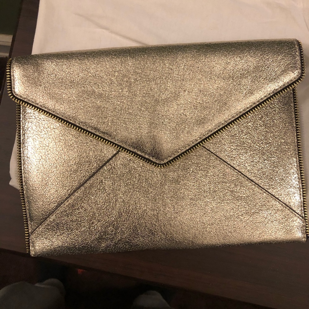 Gold Rebecca Minkoff clutch